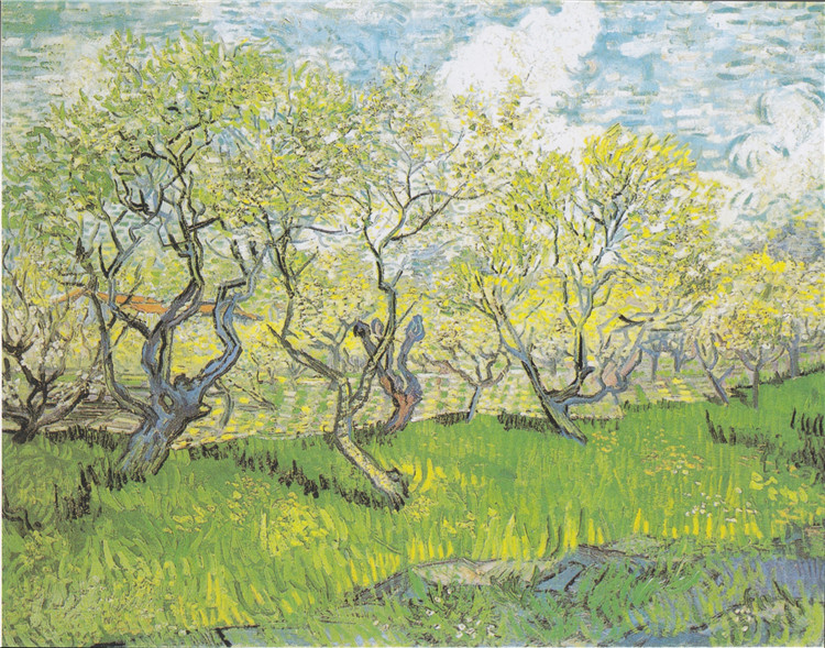 Orchard In Blossom 1888 Van Gogh Oil Painting